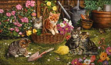 Cat Painting - Kittens Geoffrey Tristram
